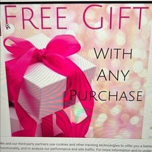 Free Gift Promotion Graphic - Bright Pink Ribbon